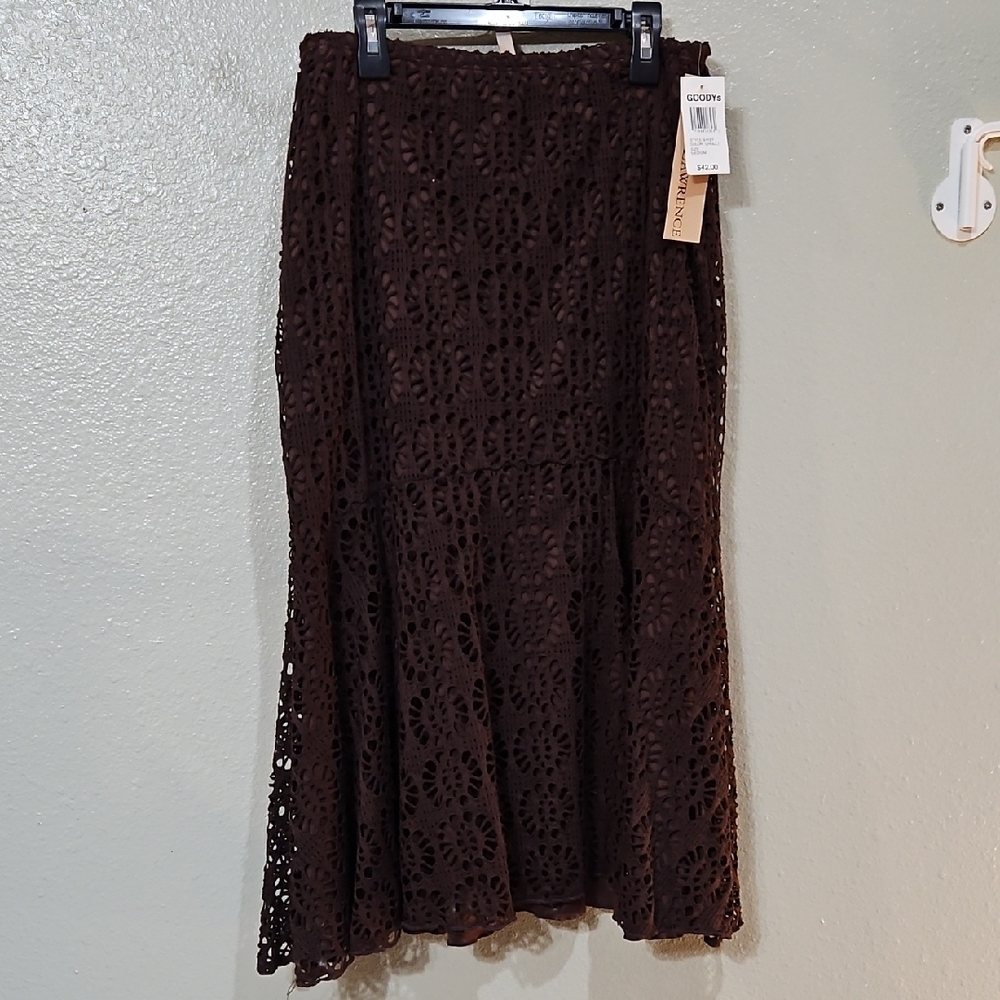 Susan Lawrence Brown Trumpet Skirt for Cocktail
